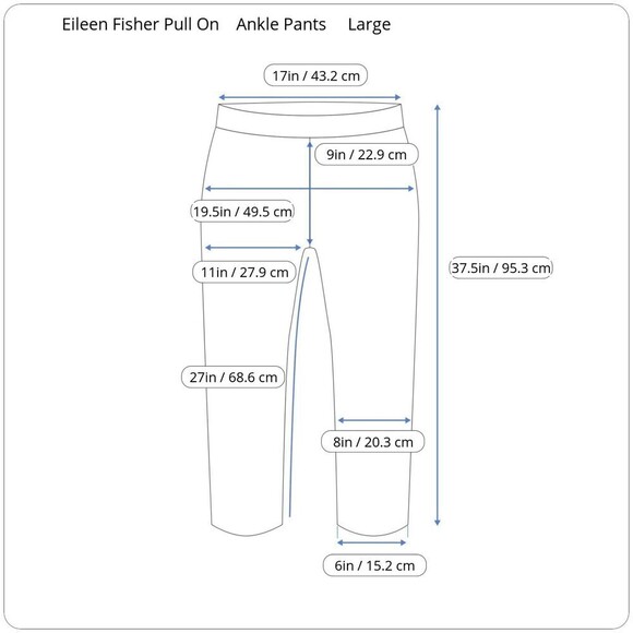 Eileen Fisher Women Size L Brown Pullon Straight Leg Ankle Pants Trouser Office - Picture 4 of 7